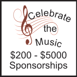Sponsorships - Celebrate the Music - Pop, Jazz, Country, Rock 'n Roll or Classical